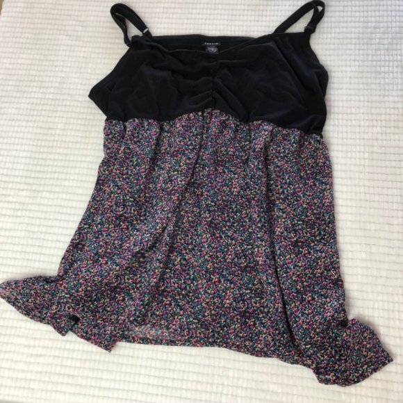 Multicolor Spaghetti Strap Babydoll Top Size 5 - Picture 6 of 6